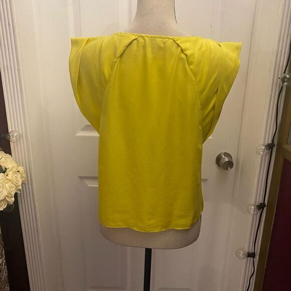 Tibi 100% silk yellow top, S - Picture 6 of 8